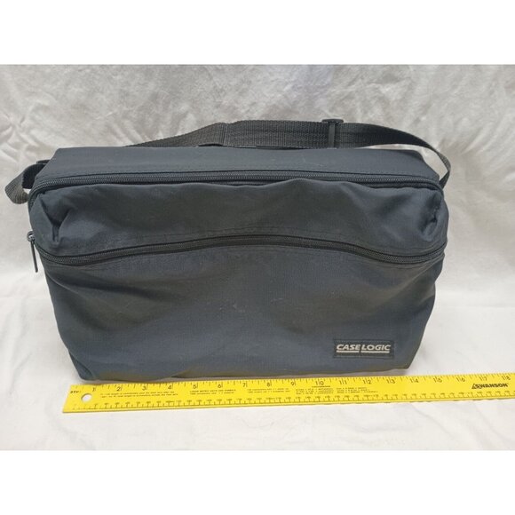 1990s Case Logic 30 Cassette Tape Carrying Case Bag Adjustable Strap Vintage EUC - Picture 1 of 8